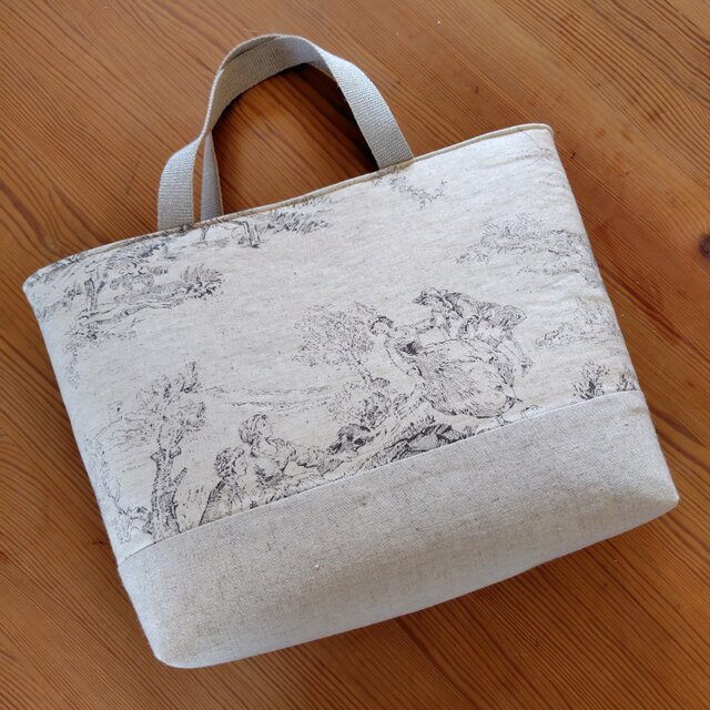 トワルドジュイ*綿麻*トートバッグ | iichi 日々の暮らしを心地よく