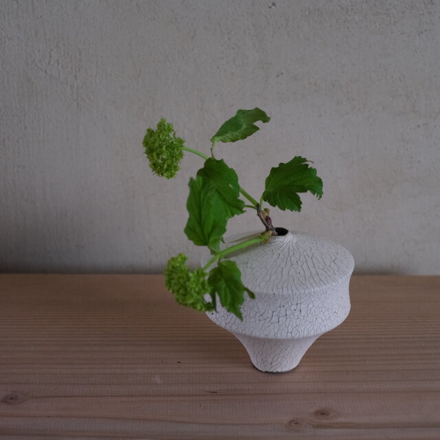 美術品・アンティーク・コレクション 境道一 粉引 花入れ 花瓶
