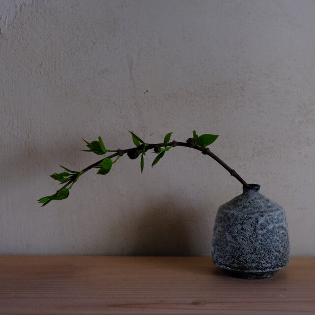 灰砂釉　一輪挿し　t-49