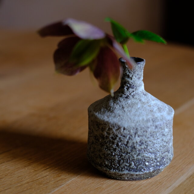 灰砂釉　一輪挿し　t-50