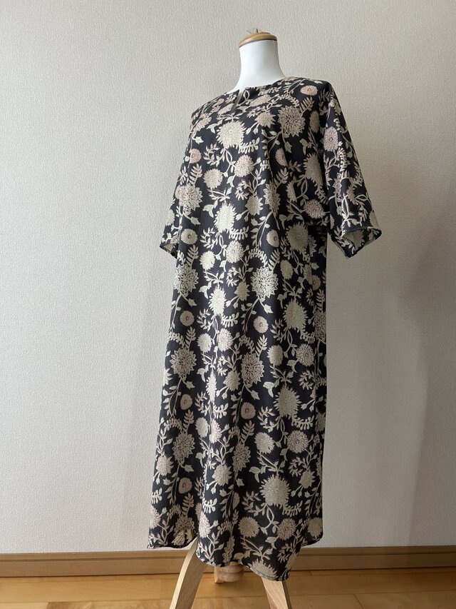 インド綿ワンピース　ブロックプリントワンピース インド綿 ブロックプリントワンピース — UNIQKY