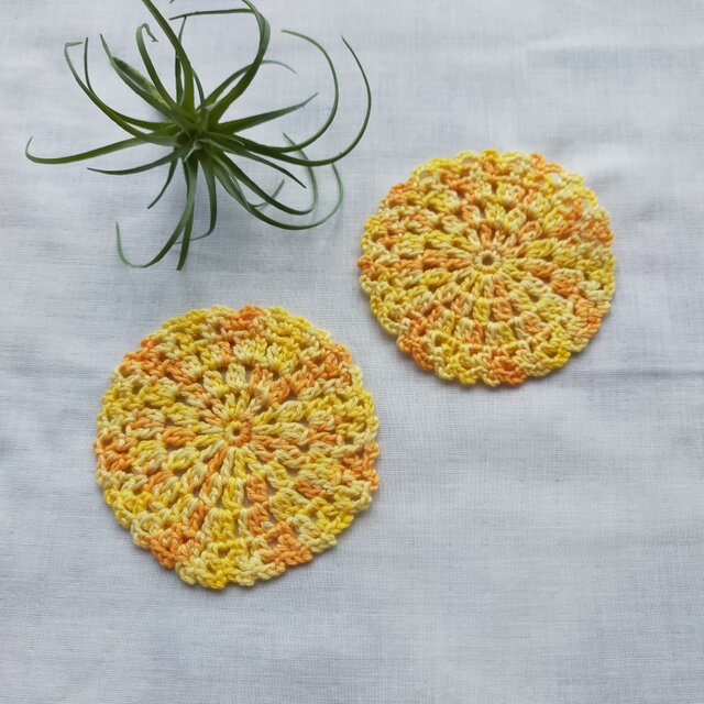 maaruI コースター イエロー系【10.0cm】