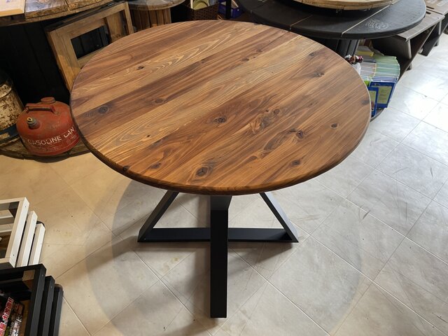 在庫あり　即納　丸テーブル　机　リビング　ナチュラル　アイアン　カフェ it-682fffa07a9ec-1200.jpg