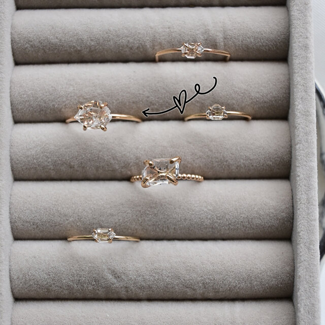 14kgfハーキマーダイヤモンドリング ibuki | iichi 日々の暮らしを