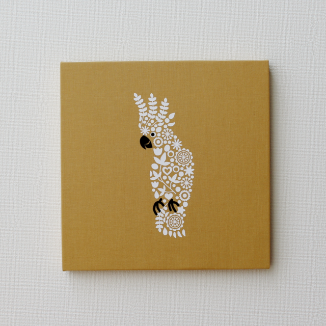 オウムのパネル M-759【全10色/白】ファブリックパネル