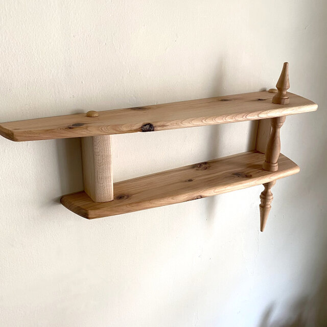 シェルフ 飾り棚 幅100cm 杉板 ウォールシェルフ 飾り棚 ＜杉＞ | iichi 日々の暮らしを