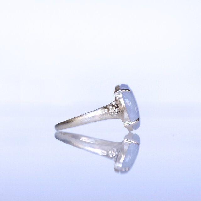 ラベンダー翡翠＆ダイヤK10リング FUYO(フヨウ) [F007] | iichi 日々の