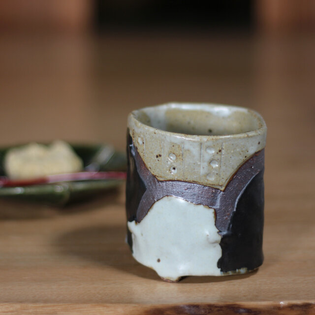 陶器 【塗り分け湯のみ】yu201