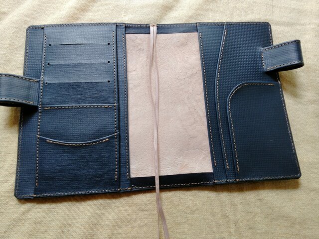 ほぼ日手帳対応 牛革文庫サイズ手帳カバー 刻印＆拭き染め