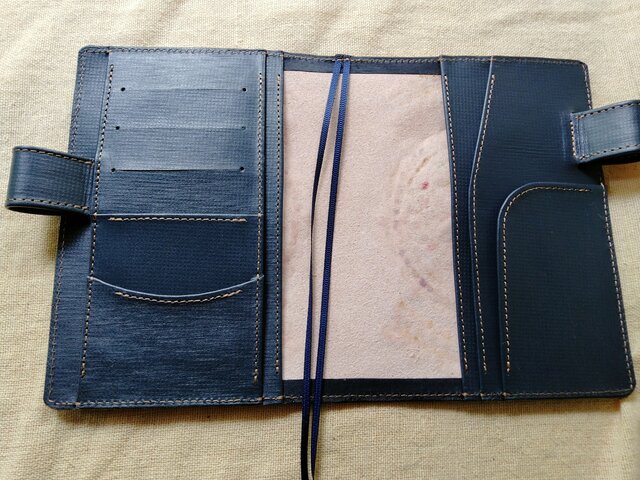 ほぼ日手帳対応 牛革文庫サイズ手帳カバー 刻印＆拭き染め