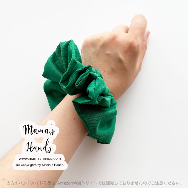 ☆マコ☆様 緑 ハンドメイド☆ビーズ ヘアゴム☆ハーフ シュシュ ☆マコ☆様 ハーフ シュシュ☆ビーズ ヘアゴム☆ハンドメイド