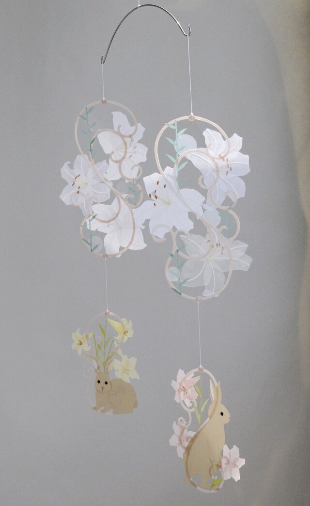モビール＊ゆりとウサギ