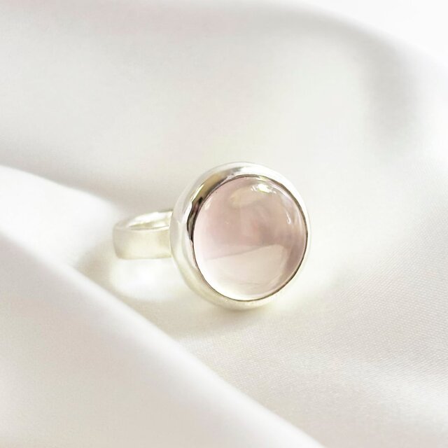 SV925　ローズクォーツ　リング