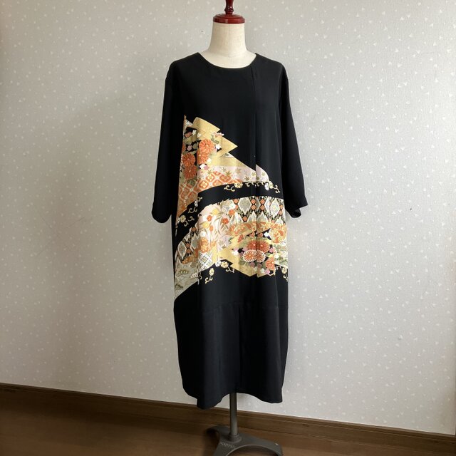 No151コクーンシルエットワンピース留袖ドレスフリーサイズ