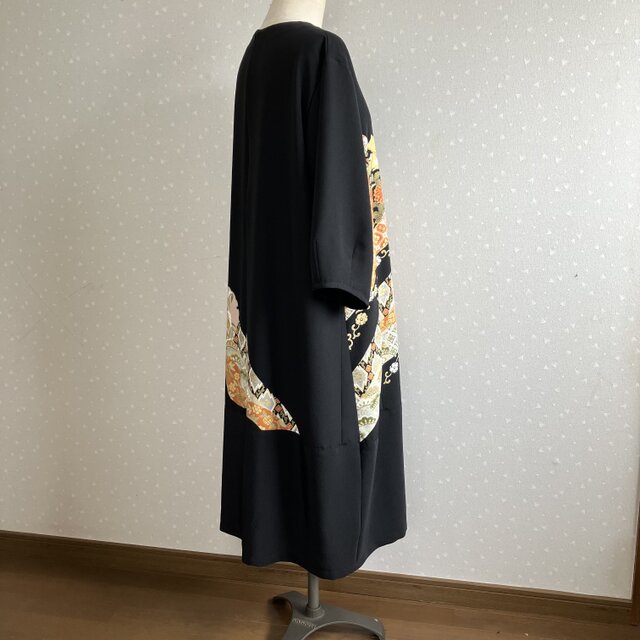 No151コクーンシルエットワンピース留袖ドレスフリーサイズ