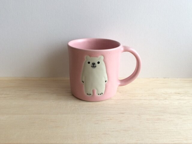 シロクマのマグ（ピンク） | iichi 日々の暮らしを心地よくする