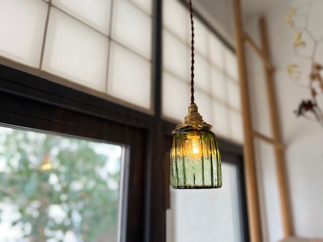 とりもと硝子店 ランプシェード ペンダントセード 吹雪 開/とりもと硝子店 - galerie n107
