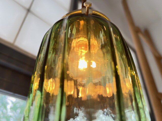 最終値下げしました❗明治～大正レトロ「藍色柄・丸火鉢」 安土草多｜ペンダントライト 八角筒瓶 - 趣佳(シュカ