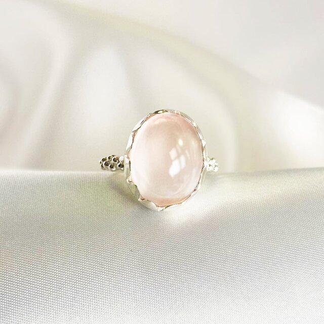 SV925　ローズクォーツ　リング