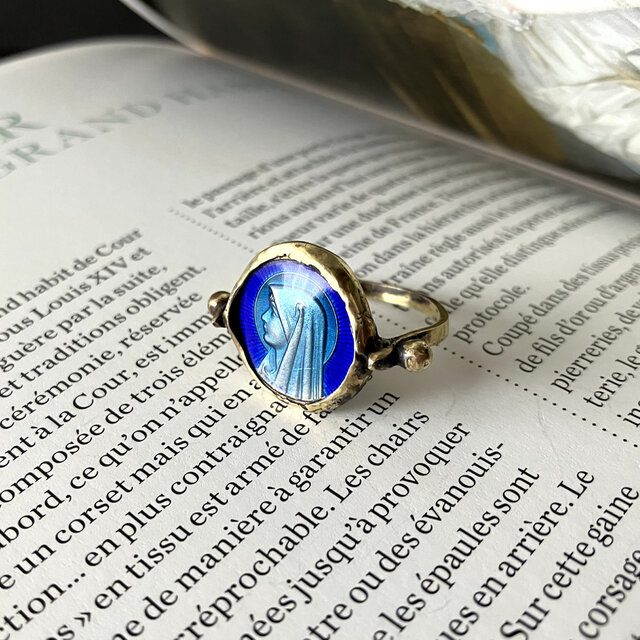 [Fontaine de Lourdes] ring - blue antique