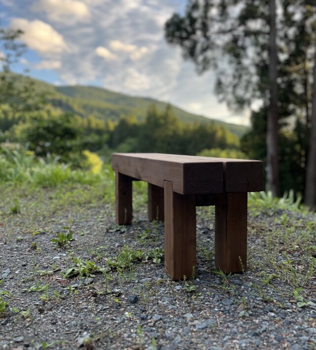 幅170cmフラワーガーデンどっしりベンチ☆防腐処理 横幅100cmフラワーガーデンどっしりベンチ☆古民家☆防腐処理