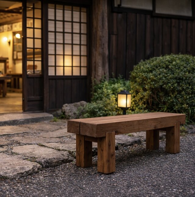 どっしり100cmフラワーガーデンベンチ｜防腐処理済・屋外OK | iichi