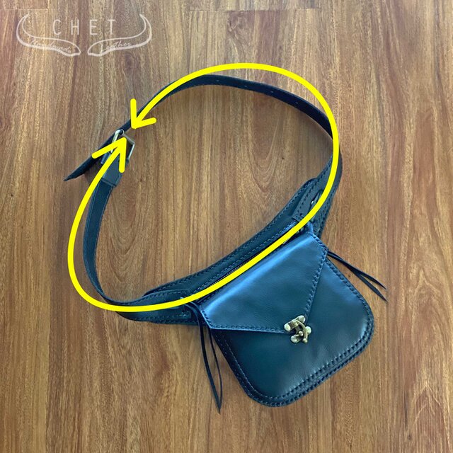 レザーウエストバッグ・黒 | iichi 日々の暮らしを心地よくする