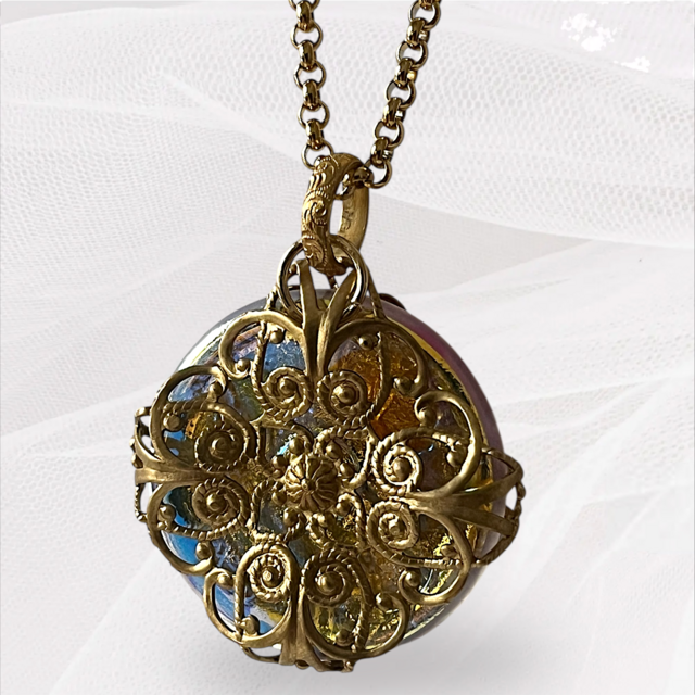 チェコガラス ネックレス 〜チューリップ〜 JBBフラワーフック