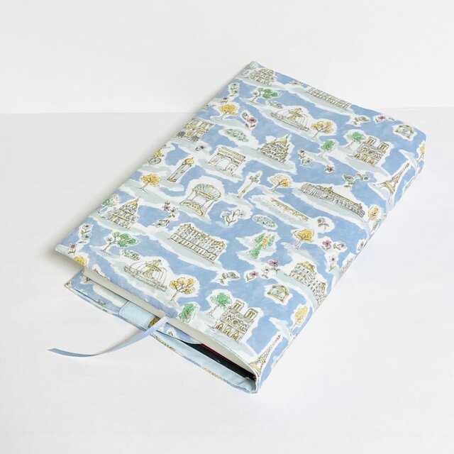 四六判ハードカバー用ブックカバー パリス・ポストカード
