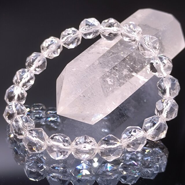 水晶・8mm【極上プレミアムスターカット】5A ブレスレット