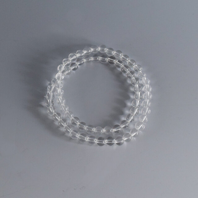 6mm 白水晶二重巻 腕輪 ブレスレット UDA207 | iichi 日々の暮らしを