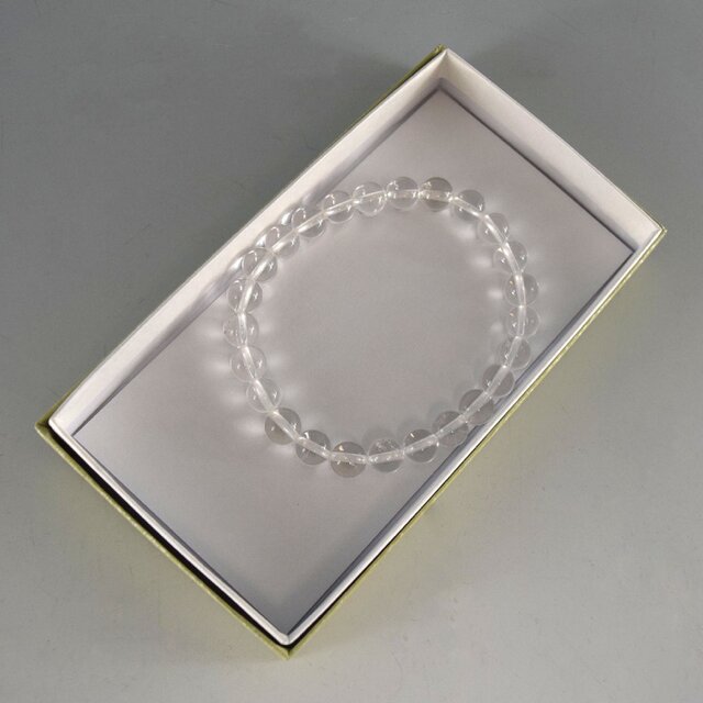 8mm  白水晶  腕輪  ブレスレット  UDA209