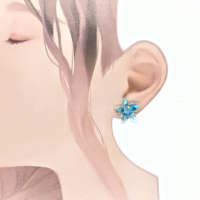 綺麗ブルーフローライトマーキスたわわピアスチャーム 綺麗ブルーフローライトマーキスたわわピアスチャーム 綺麗ブルー