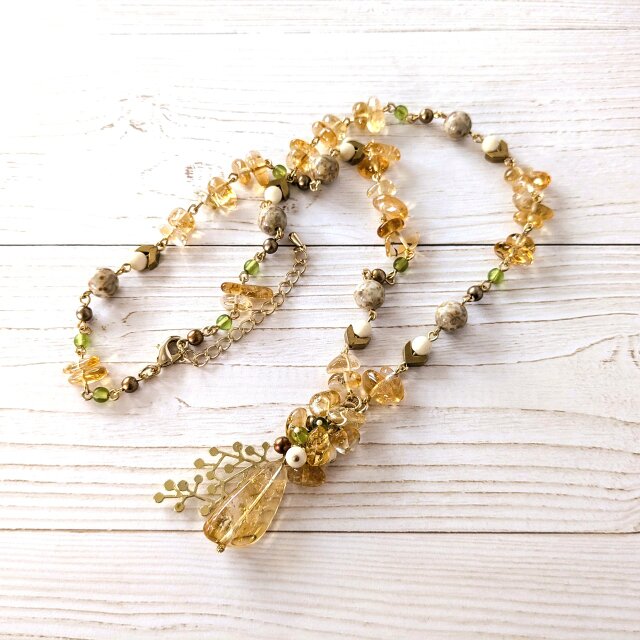 シトリンのネックレス（N1324）