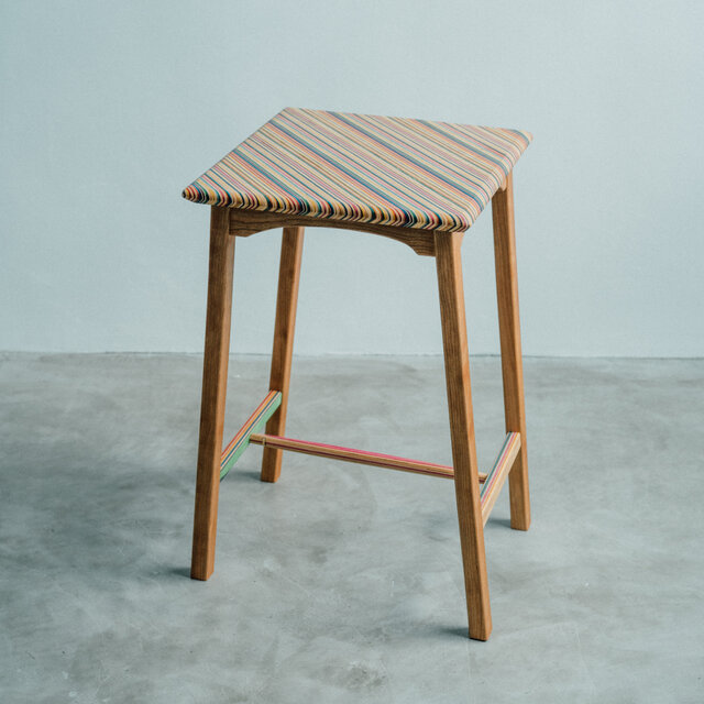 [スケボ再利用！] High stool "Born 2 Live"