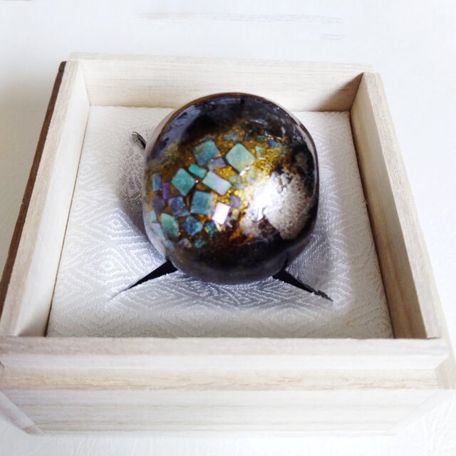 輪島塗　煌めく銀河（螺鈿入）　漆　BALL