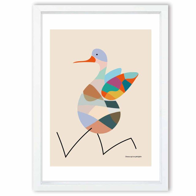 急ぐ鳥 鳥 送料無料 イラスト A4〜A0 ポスター鳥 アートポスター
