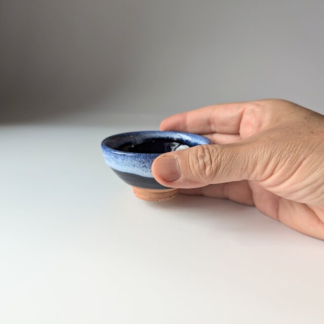 珉平焼 瑠璃釉 ぐい呑み 酒器 盃 古道具 アンティーク 珉平焼 瑠璃釉 ぐい呑み 酒器 盃 古道具 アンティーク