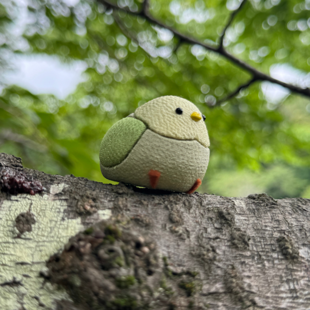 木目込み セキセイインコ（黄緑） | iichi 日々の暮らしを心地よくする