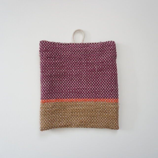 裂き織りのコースター