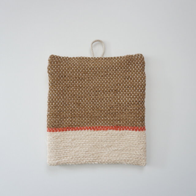 裂き織りのコースター