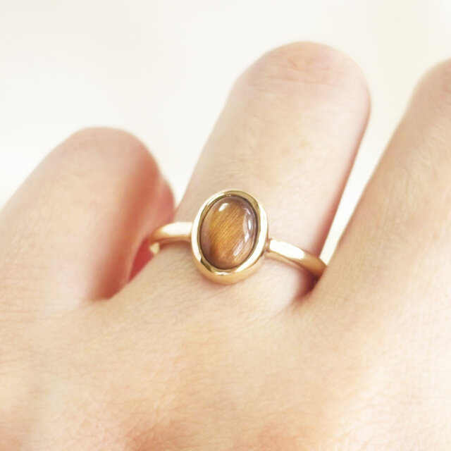 k10YG リング ルチルクォーツ 9号 ルチルクォーツ】k10リング/1 | 煌