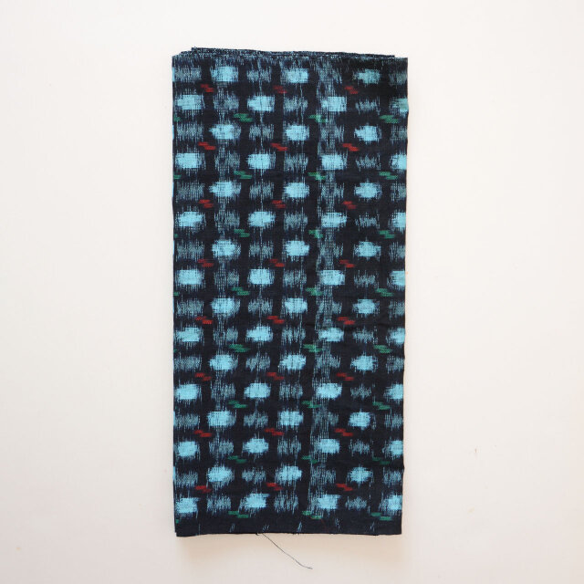 昭和中期 藍染 絣 古布 未使用 150cm｜リメイク素材・ジャパンヴィンテージテキスタイル デッドストック