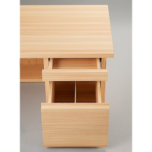 50%OFF 紀州檜（ひのき） 『デスク 片袖引き出しタイプ』 脚