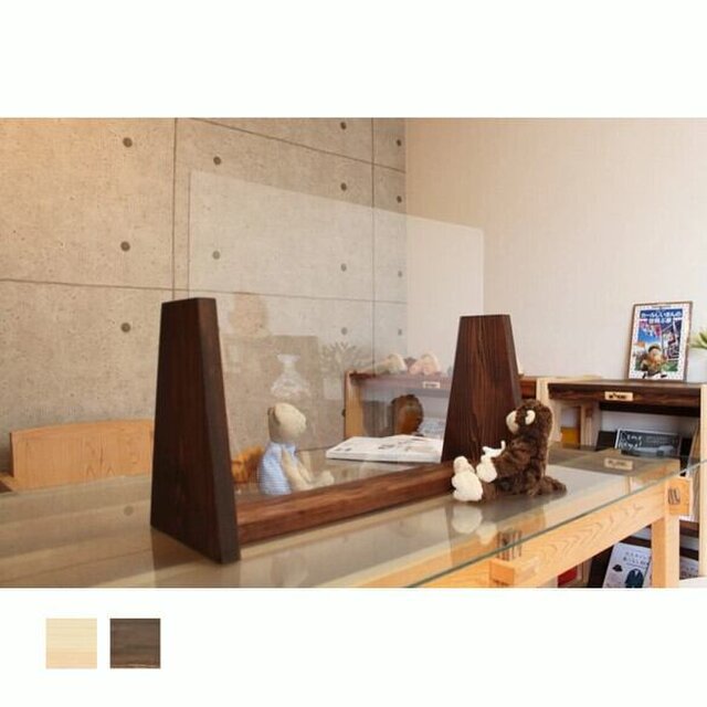 紀州檜（ひのき）無垢材『パーテーション』《受注生産》国産ひのき＋アクリルパネル 店舗什器 事務所設備 区切り オフィス 境界