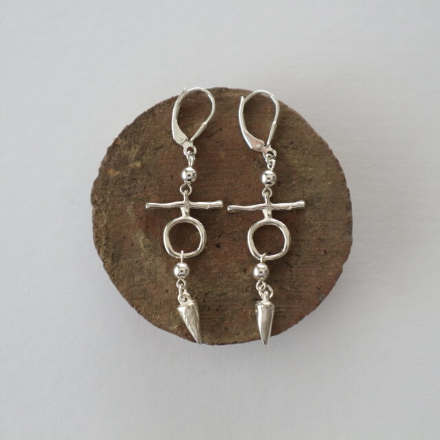 【Silver925】古代文字の耳飾り