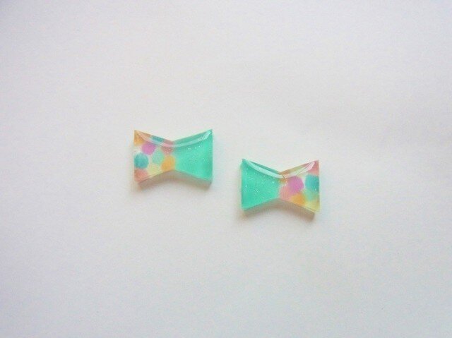 リボンピアス・イヤリング *spring shower*の画像1枚目