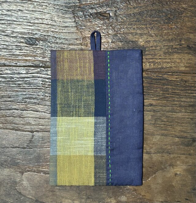 〈古布と麻の鍋つかみ〉5