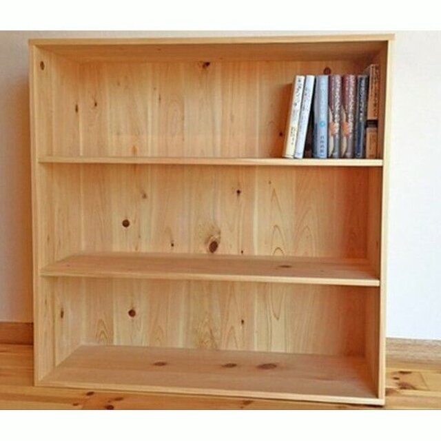 紀州檜（ひのき）無垢材『飾り棚 3段』《受注生産》木工職人造り 木製