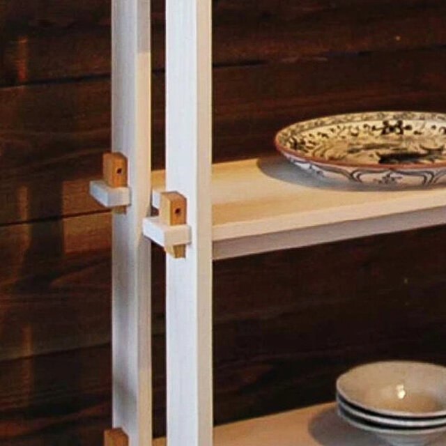 紀州檜（ひのき）無垢材『木組み棚』《受注生産》木工職人造り 木製